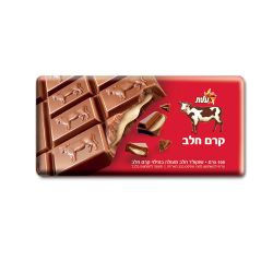 שוקולד חלב פרה ממולא קרם חלב 100 גרם