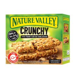 נייטשר וואלי קראנצ'י שבבי שוקולד מריר 5 יחידות 210 גרם