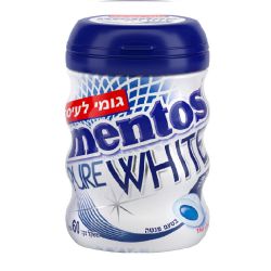 מנטוס מסטיק PURE WHITE  מנטה בקבוקון 60 גרם