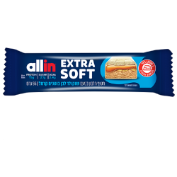אול אין חטיף חלבון אקסטרה סופט בטעם ש.לבן בוטנים קרמל 55גרם