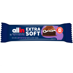 אול אין חטיף חלבון אקסטרה סופט בטעם קרם עוגיות 55 גרם