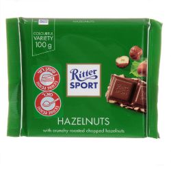 ריטר שוקולד חלב עם שברי אגוזים 100 גרם