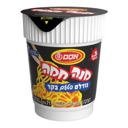 מנה חמה נודלס ירקות בטעם בקר 70 גרם