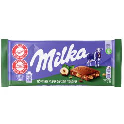 מילקה שוקולד חלב עם אגוזים 90 גרם